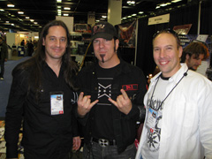 KEVIN AND GEORGE WITH MORBID ANGEL'S DAVID VINCENT