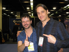 GODLYKE'S KEVIN WITH GUITAR WORLD'S PAUL RIARIO